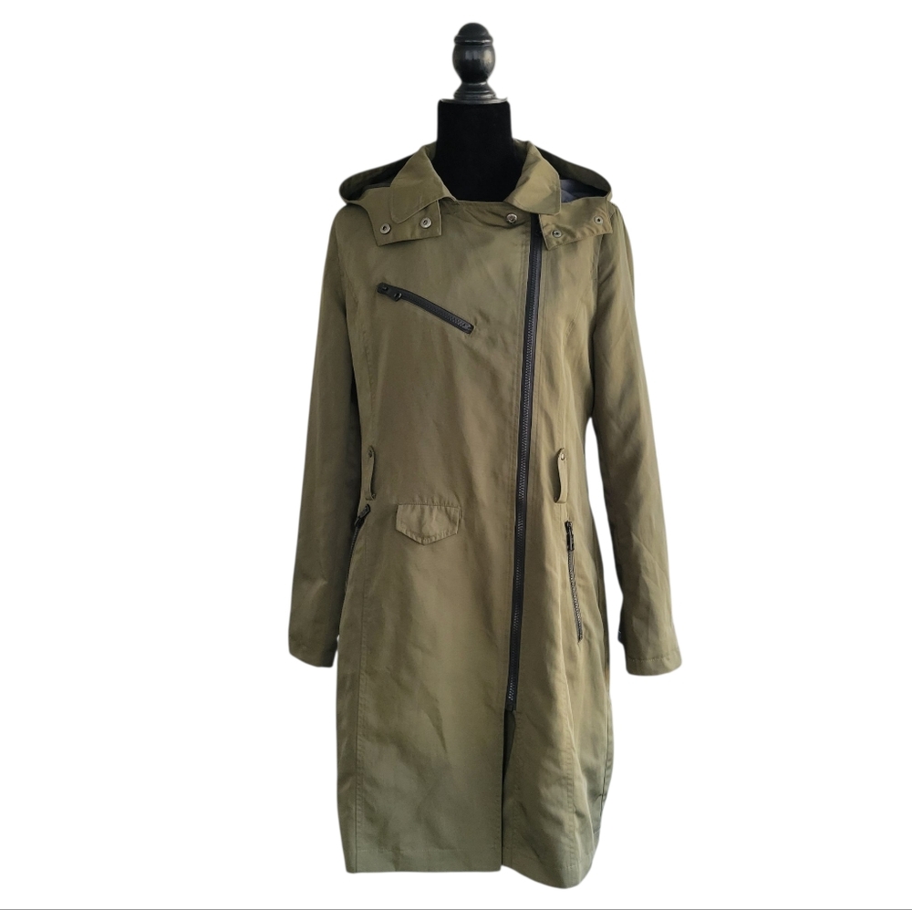 Avec Les Filles Military Green Trench Jacket Size S